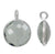 Charm, Green Amethyst, Rhodium plated on Sterling Silver, 1pc
