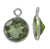 Charm, Peridot, Rhodium plated on Sterling Silver, 1 pc