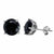 Earrings, Faceted Round Cubic Zirconia Studs, Sterling Silver with Rhodium, Available in Multiple Sizes, Sold per pkg of 1 pair