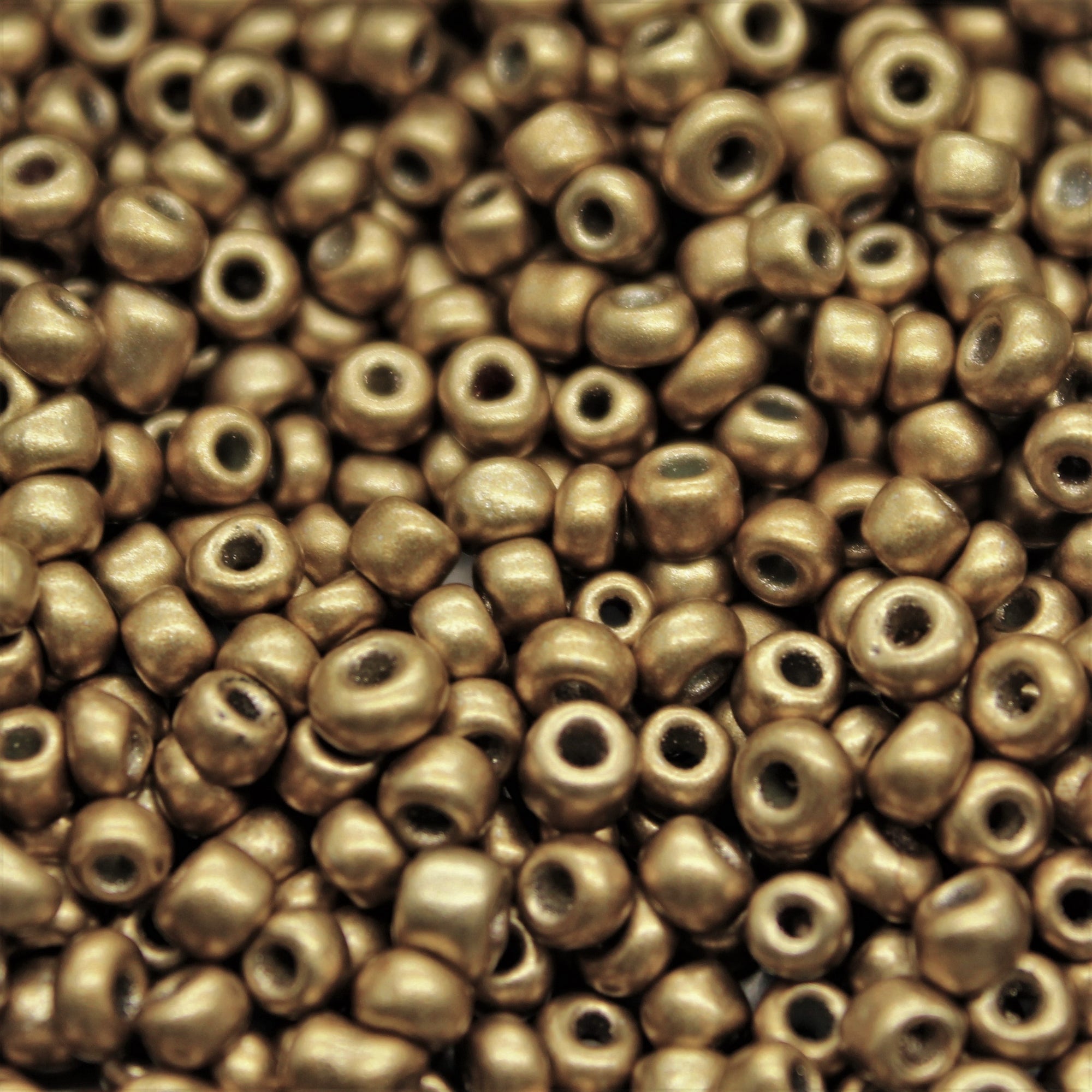 Seed Bead Bulk Bags - 8/0 - Dark Gold Bronze Matte Metallic - 449g/13,000pcs