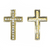 Cross Spacer Bead, Micro Pave, Cubic Zirconia, 15mm x 10mm, 1pc, Available in Multiple Colours