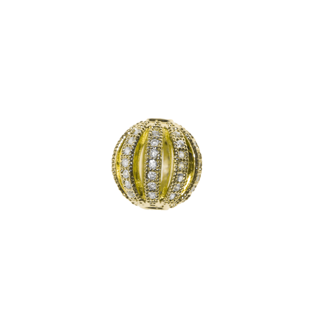 Bead, Micro Pave, Watermelon, Cubic Zirconia, Sold Per pkg of 1, Available in Multiple Sizes and Colours