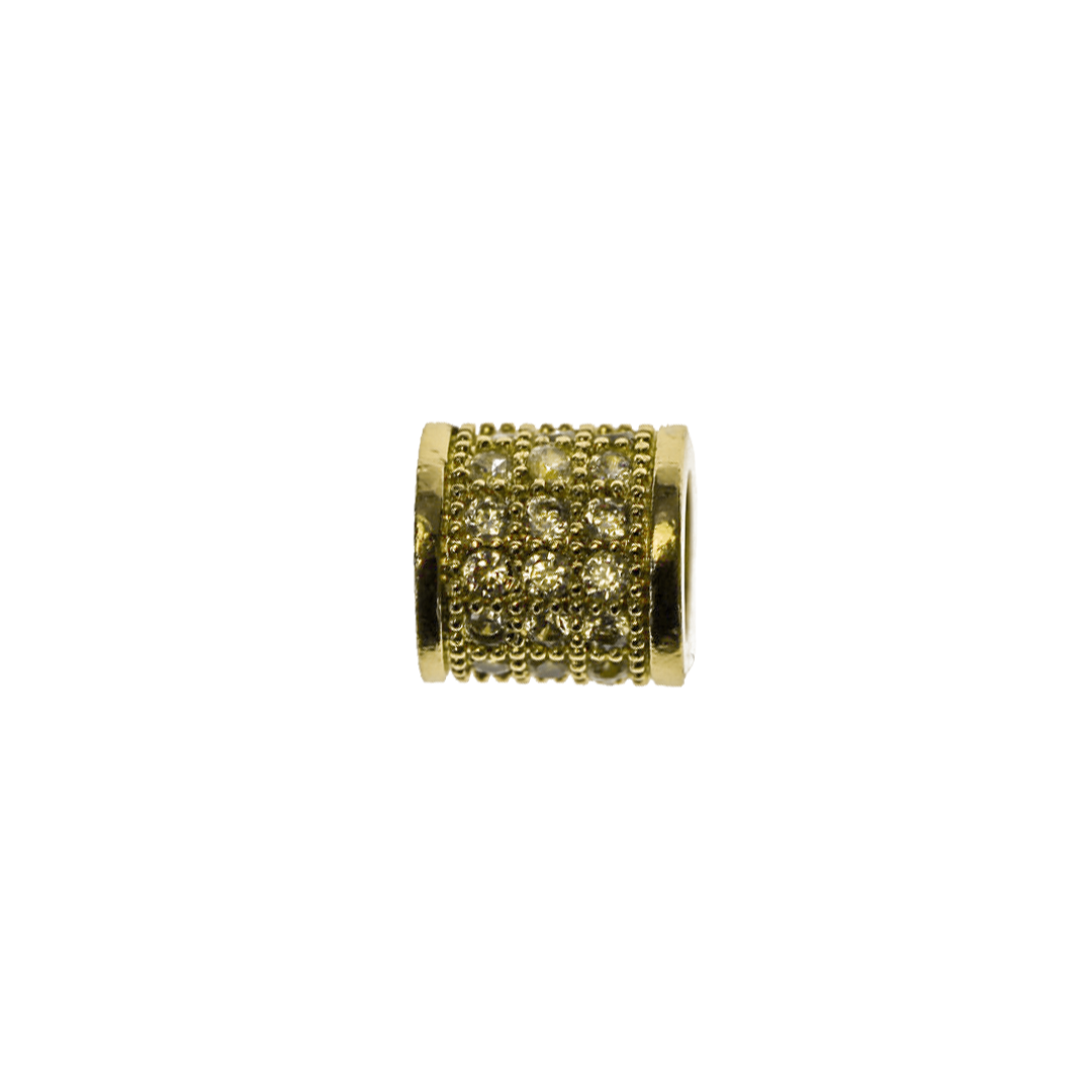 Bead, Micro Pave, Tube, Cubic Zirconia, 8mm, Sold Per pkg of 1, Available in Multiple Colours