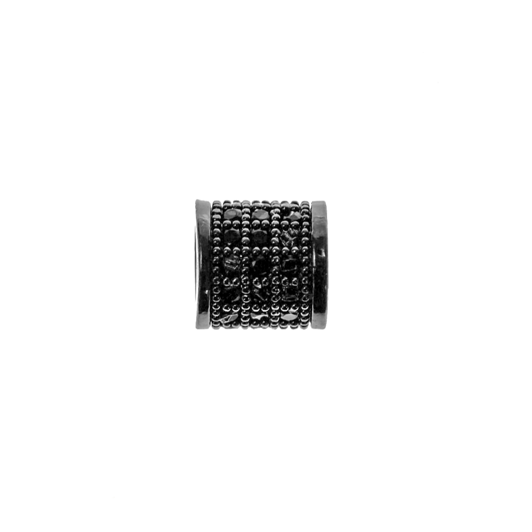 Bead, Micro Pave, Tube, Cubic Zirconia, 8mm, Sold Per pkg of 1, Available in Multiple Colours
