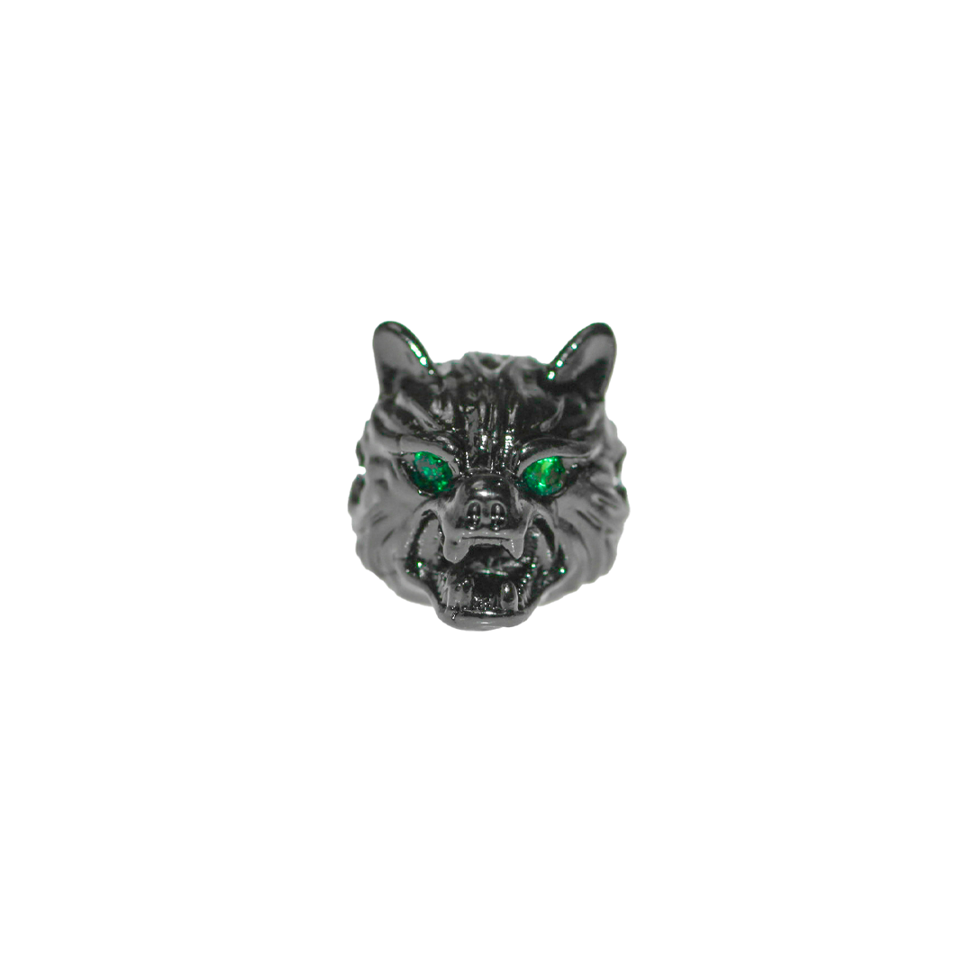 Bead, Micro Pave, Wolf Head, 11mm x 14.5mm, Sold Per pkg of 1, Available in Multiple Colours