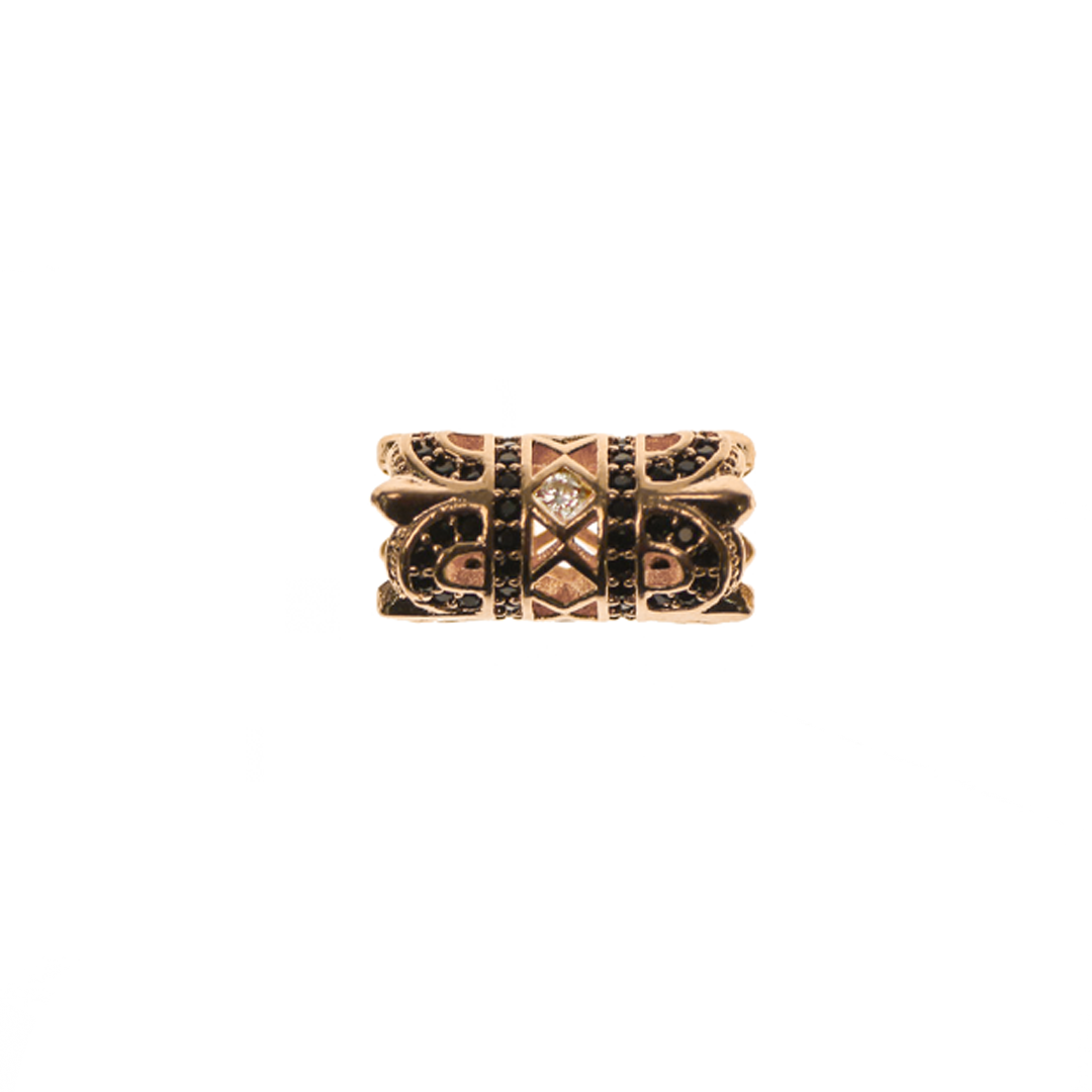 Bead, Micro Pave, Tube, Cubic Zirconia, 15.5mm x 8mm, Sold Per pkg of 1, Available in Multiple Colours