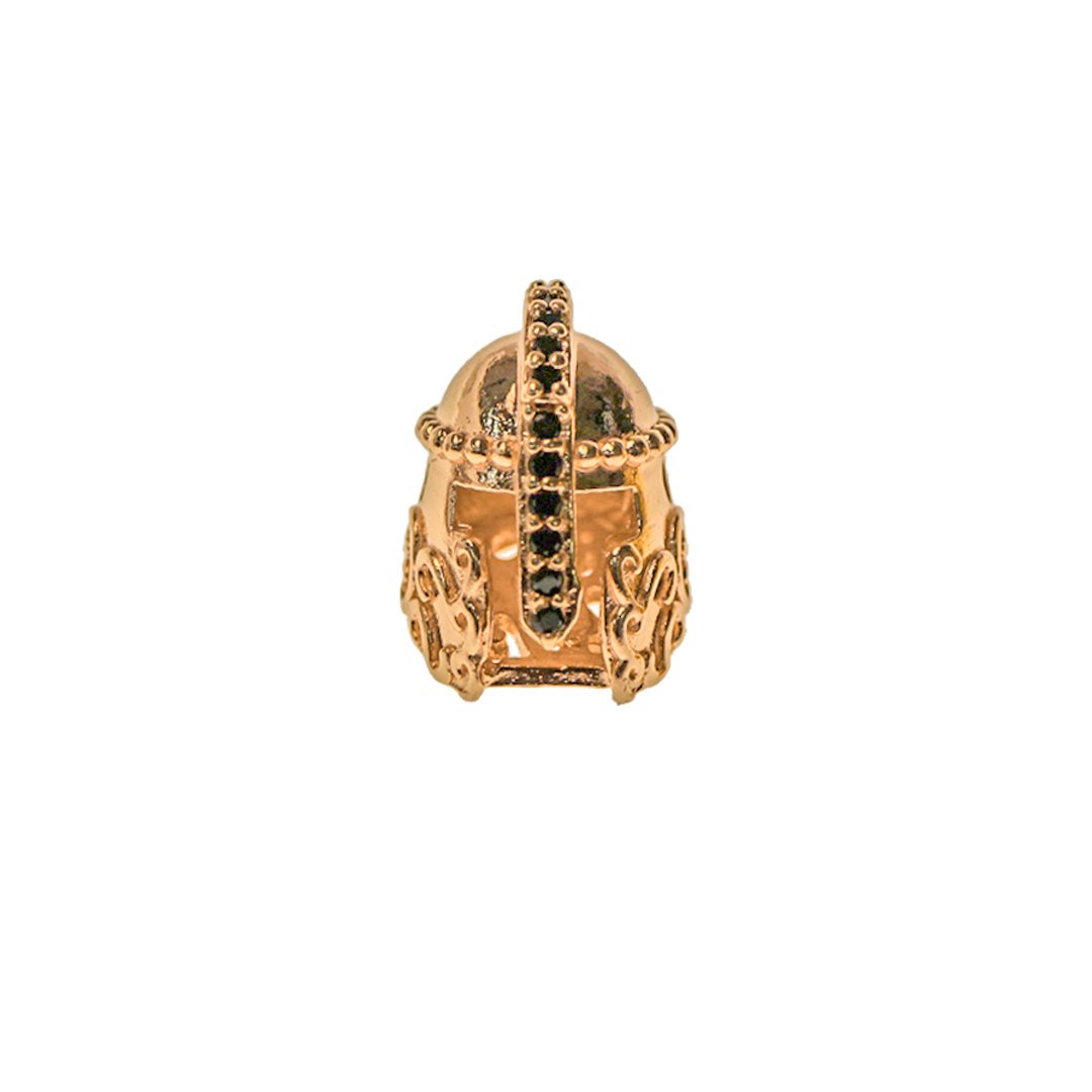 Bead, Micro Pave, Helmet, Black Cubic Zirconia, 11.5mm x 11mm, Sold Per pkg of 1, Available in Multiple Colours