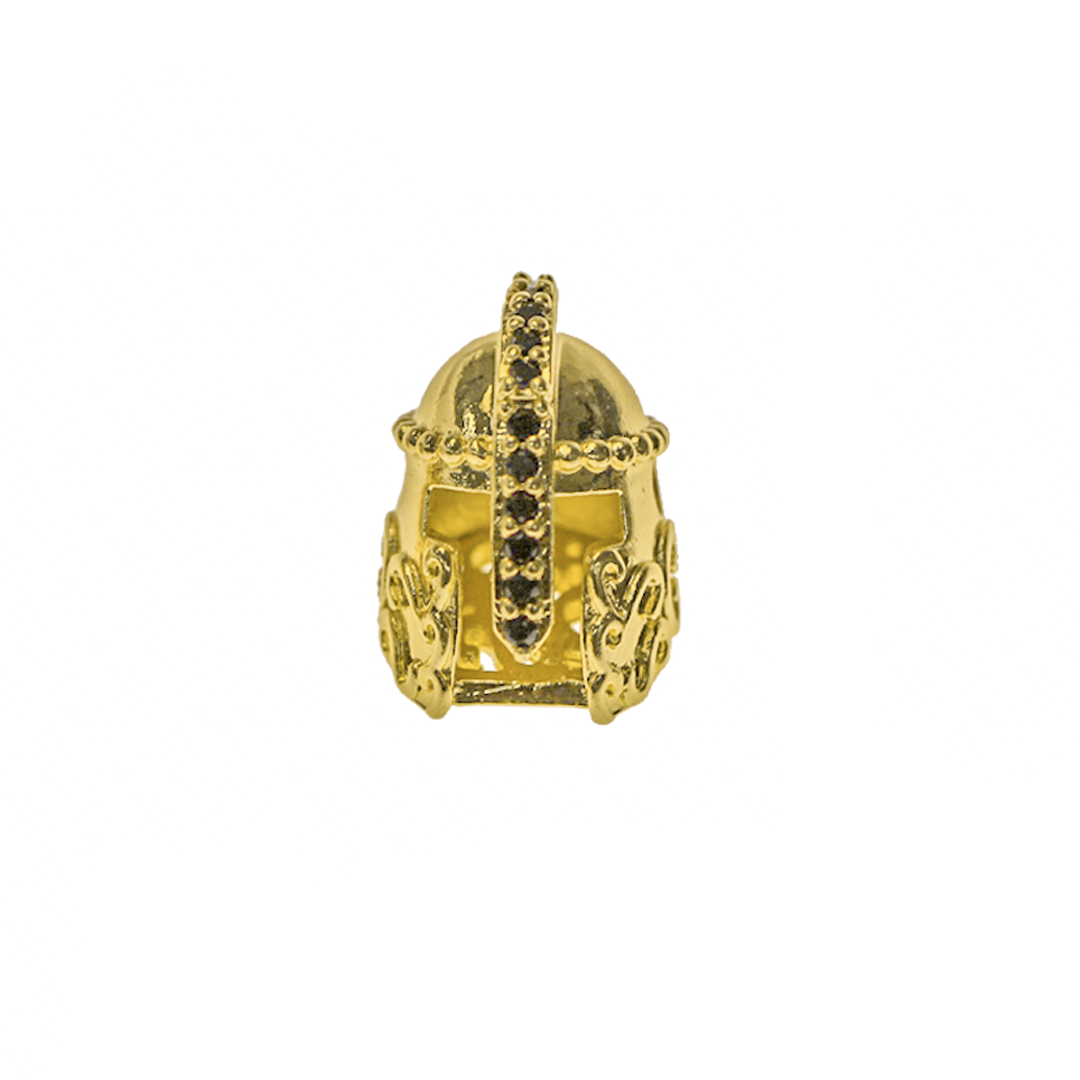 Bead, Micro Pave, Helmet, Black Cubic Zirconia, 11.5mm x 11mm, Sold Per pkg of 1, Available in Multiple Colours