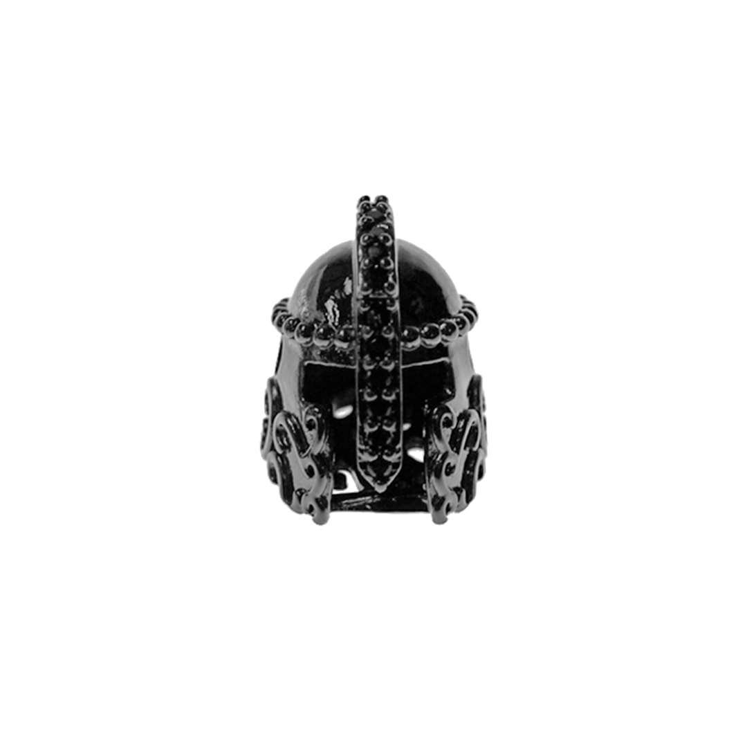 Bead, Micro Pave, Helmet, Black Cubic Zirconia, 11.5mm x 11mm, Sold Per pkg of 1, Available in Multiple Colours