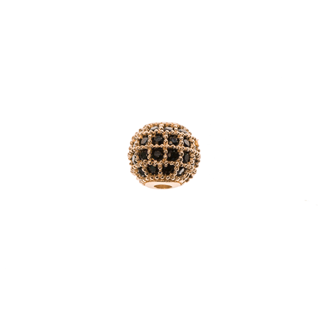 Micro Pave, Round, Cubic Zirconia, 8mm, Sold Per pkg of 1, Available in Multiple Colours