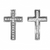 Cross Spacer Bead, Micro Pave, Cubic Zirconia, 15mm x 10mm, 1pc, Available in Multiple Colours