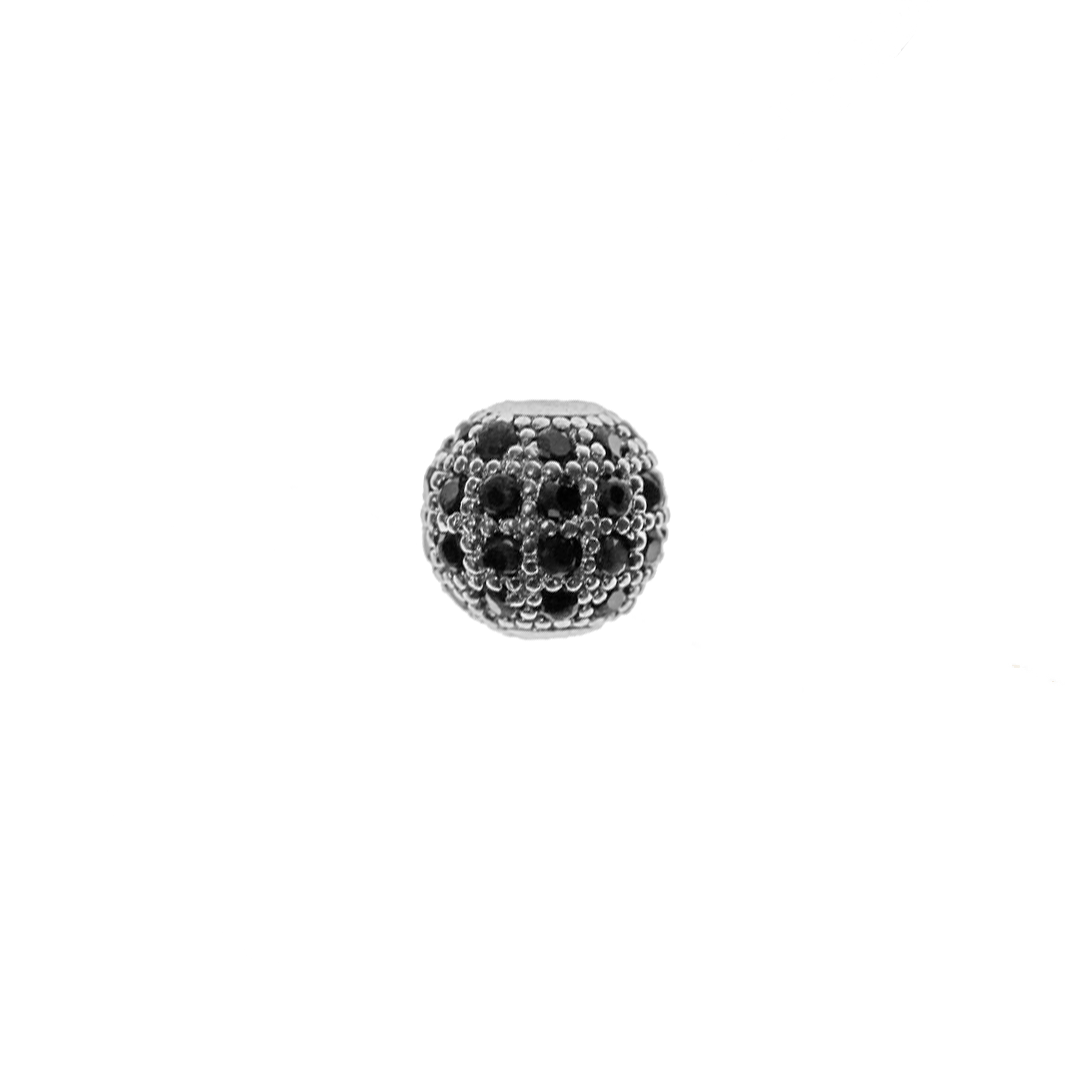 Micro Pave, Round, Cubic Zirconia, 8mm, Sold Per pkg of 1, Available in Multiple Colours