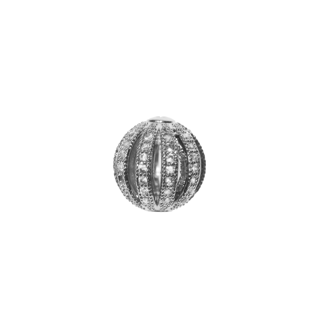 Bead, Micro Pave, Watermelon, Cubic Zirconia, Sold Per pkg of 1, Available in Multiple Sizes and Colours