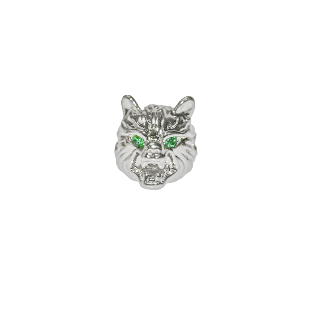 Bead, Micro Pave, Wolf Head, 11mm x 14.5mm, Sold Per pkg of 1, Available in Multiple Colours