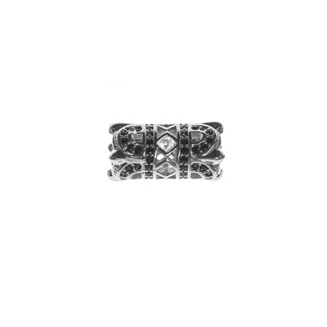 Bead, Micro Pave, Tube, Cubic Zirconia, 15.5mm x 8mm, Sold Per pkg of 1, Available in Multiple Colours