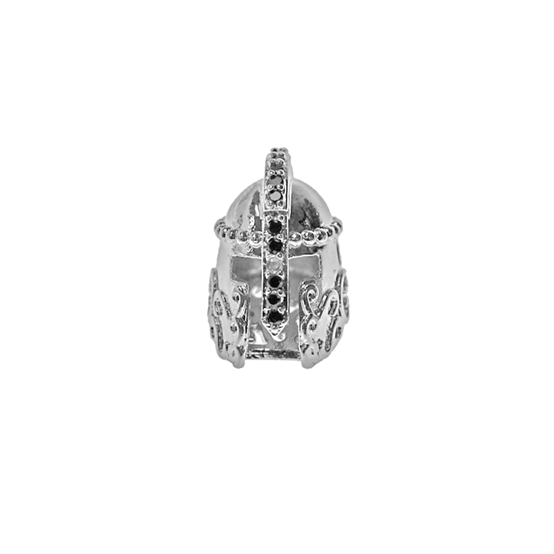 Bead, Micro Pave, Helmet, Black Cubic Zirconia, 11.5mm x 11mm, Sold Per pkg of 1, Available in Multiple Colours