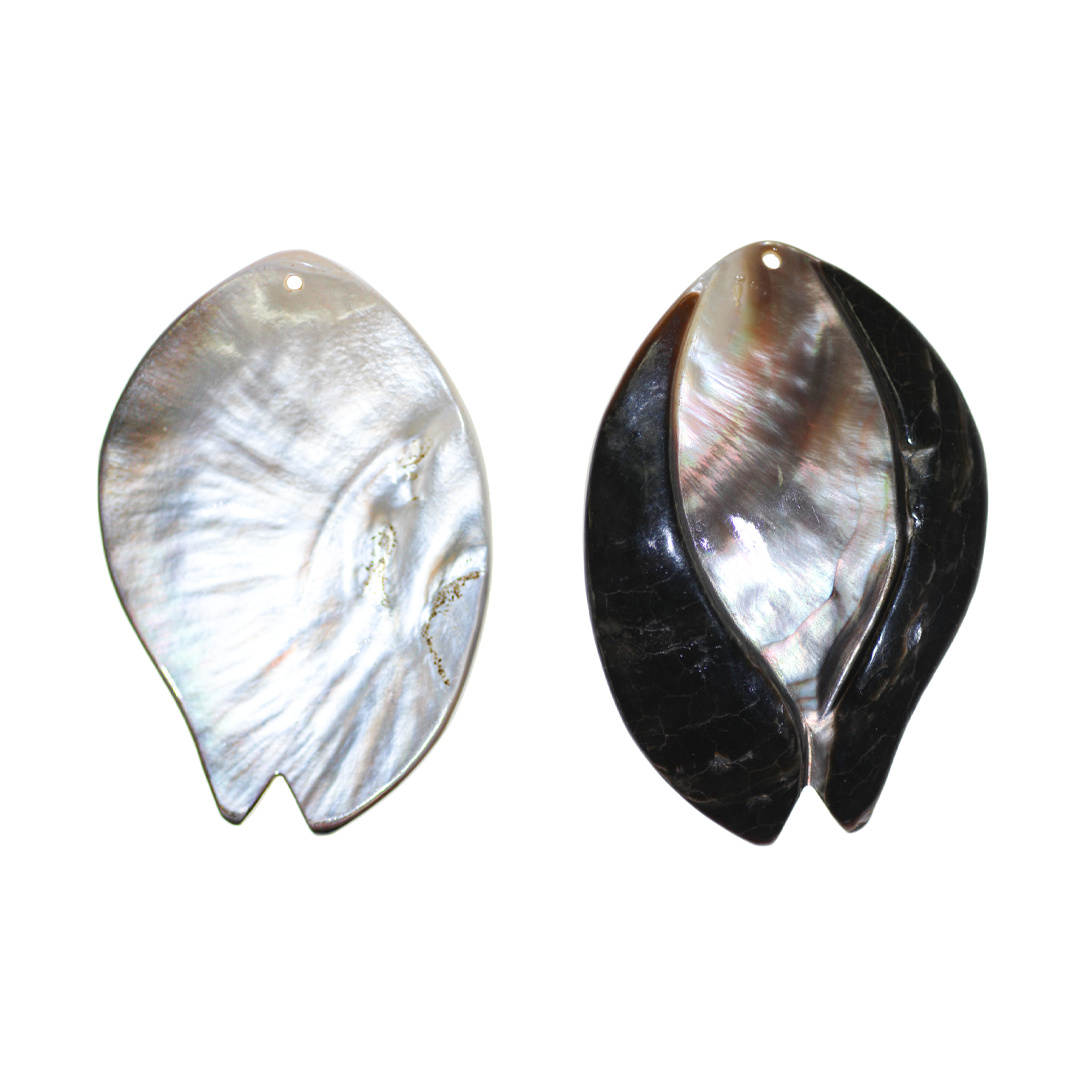 Pendant, Fish Shell Pendant, Brown, 69mm x 50mm x 3.2mm, 1pc/bag