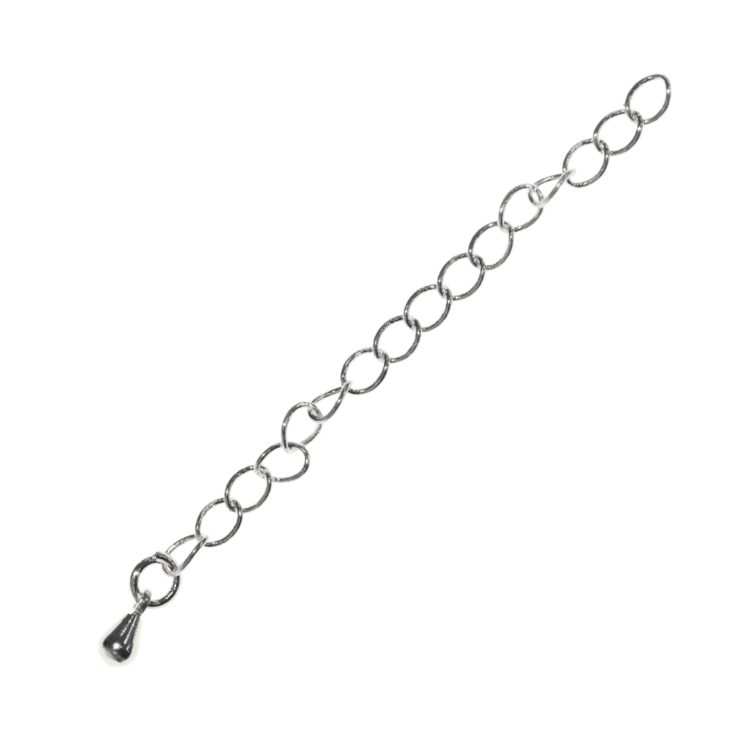 Chains, Cable Chain Extender with Bead, Alloy, Approx 2.15 inches, Sold Per pkg 0f 10, Available in Multiple Colours