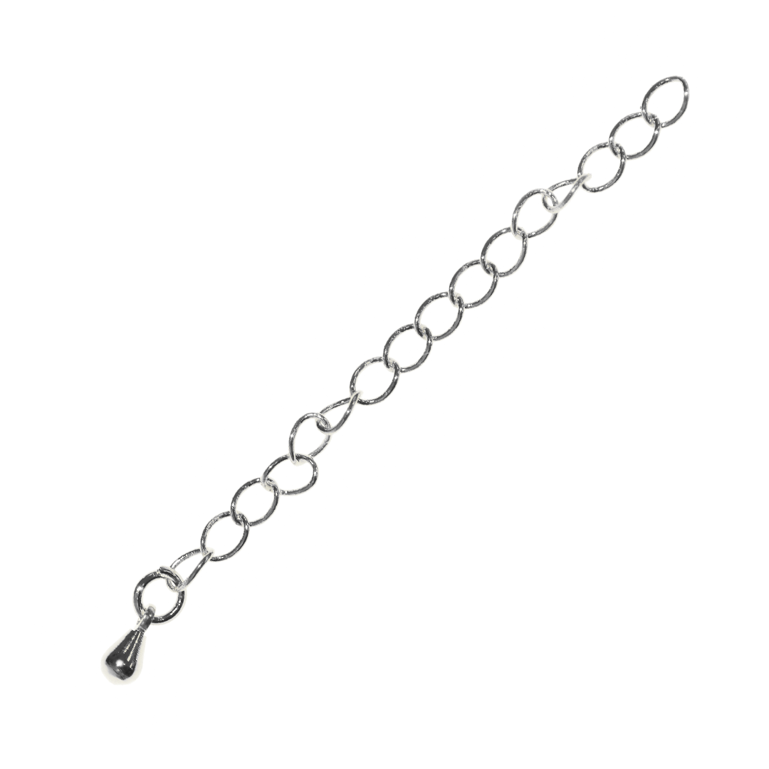Chains, Cable Chain Extender with Bead, Alloy, 2.15 inches, Sold Per pkg 0f 8, Available in Multiple Colours