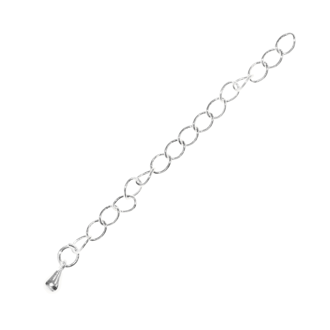 Chains, Cable Chain Extender with Bead, Alloy, Approx 2.15 inches, Sold Per pkg 0f 10, Available in Multiple Colours