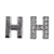 Spacer, Rhinestone Alphabet, Silver, Alloy, Available in Multiple Sizes, Sold Per pkg of 2