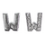 Spacer, Rhinestone Alphabet, Silver, Alloy, Available in Multiple Sizes, Sold Per pkg of 2