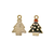 Charm, Christmas Tree, Alloy, Enameled, Available in Multiple Colours, Sold Per pkg of 10