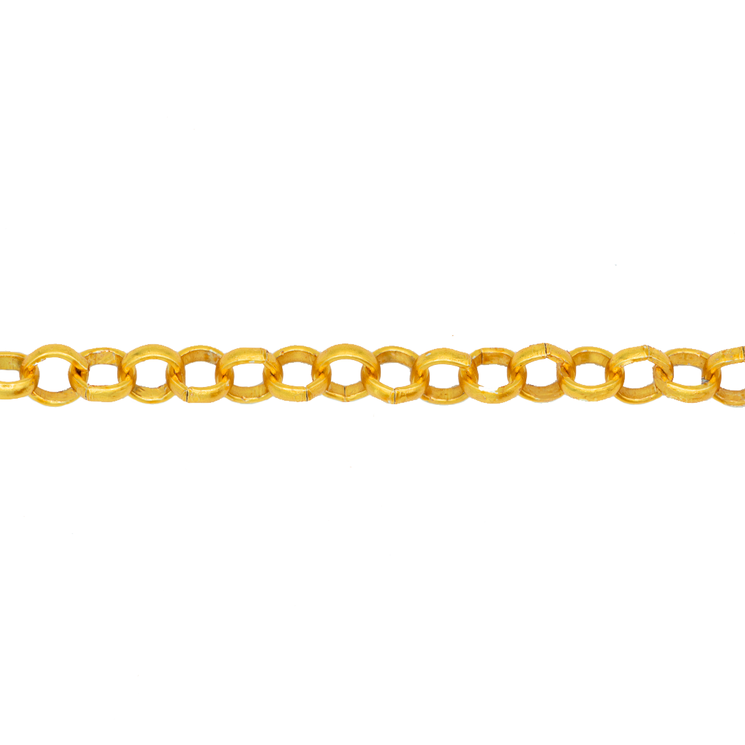 Chain, Round Cable Chain, 5mm, Alloy, Gold & Silver, Sold per Meter
