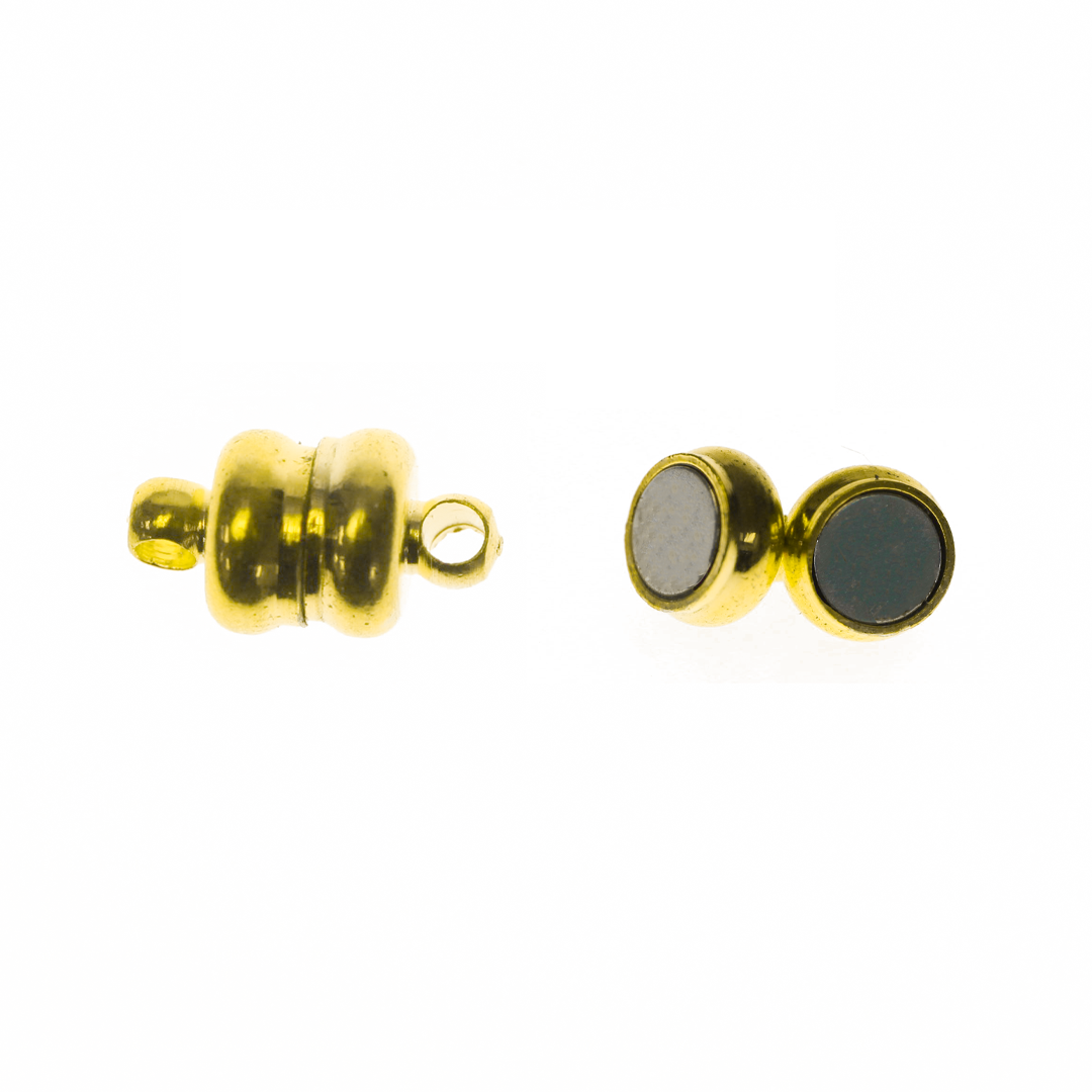 Clasp, Magnetic Sphere Clasp, Gold, Alloy, 12.5mm x 7mm, Sold Per pkg of 1
