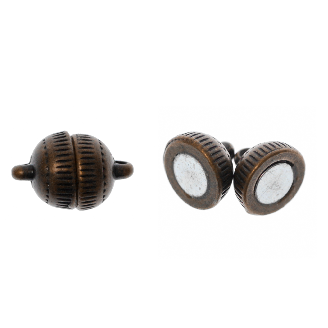 Clasp, Magnetic Ball, Alloy, 15mm x 9.5mm, Available in Multiple Colours, Sold Per pkg of 1