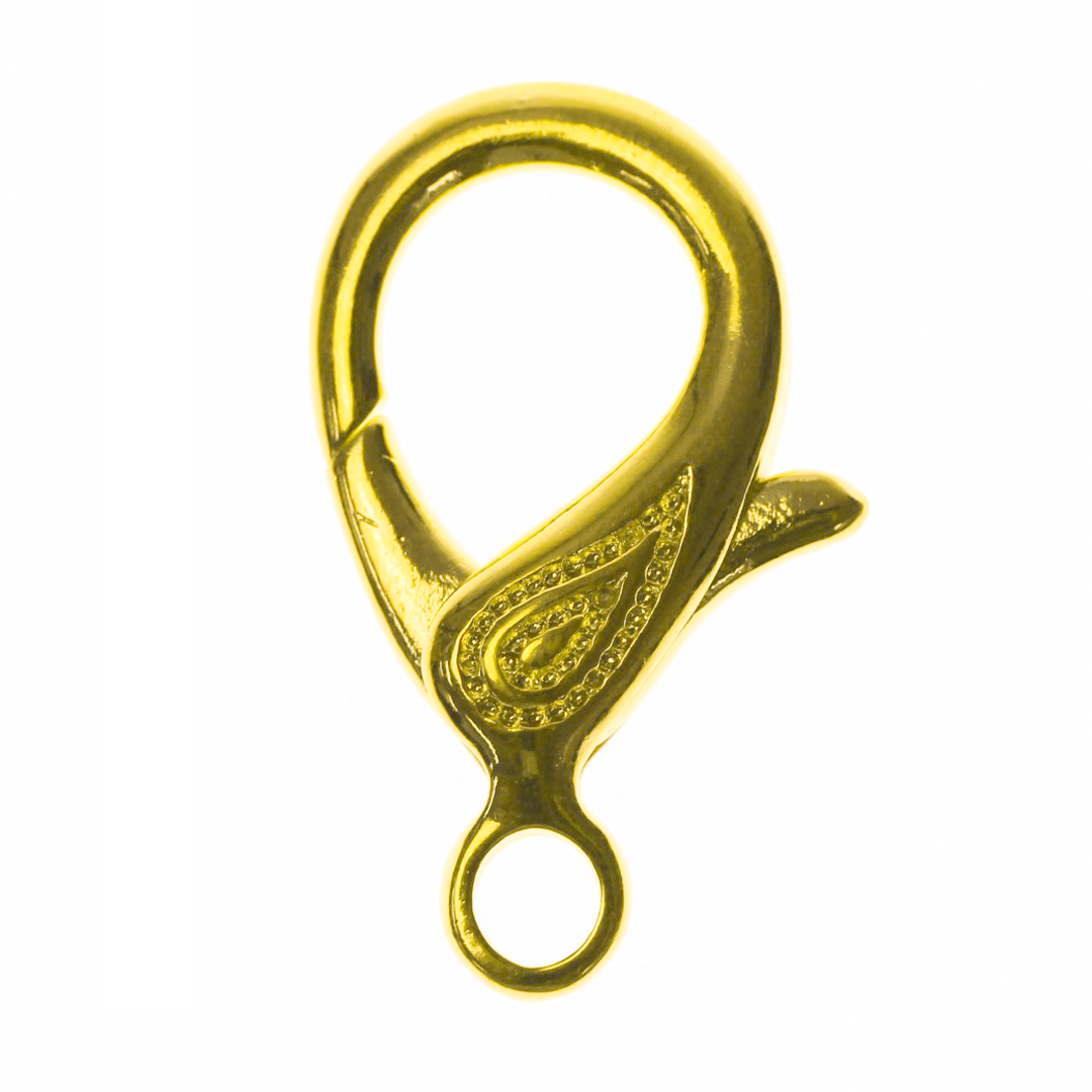 Clasp, Lobster, Gold, Alloy, 32mm x 16.5mm, Sold Per pkg of 1
