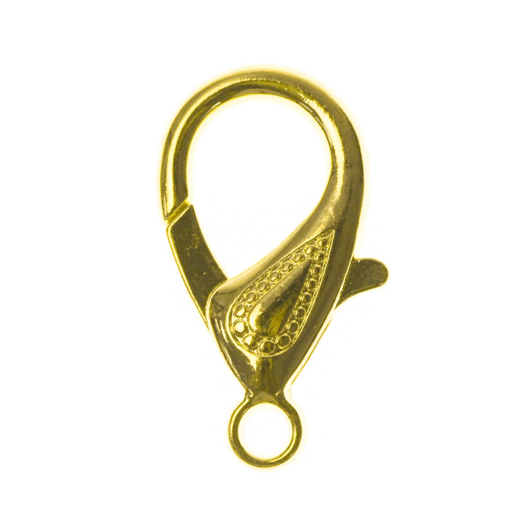 Clasp, Lobster, Alloy, Gold, 30mm x 16mm, Sold Per pkg of 5