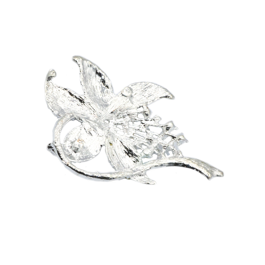 Connector, Pinwheel Flower, Bright Silver, 81mm  x 59mm, Sold Per pkg of 1
