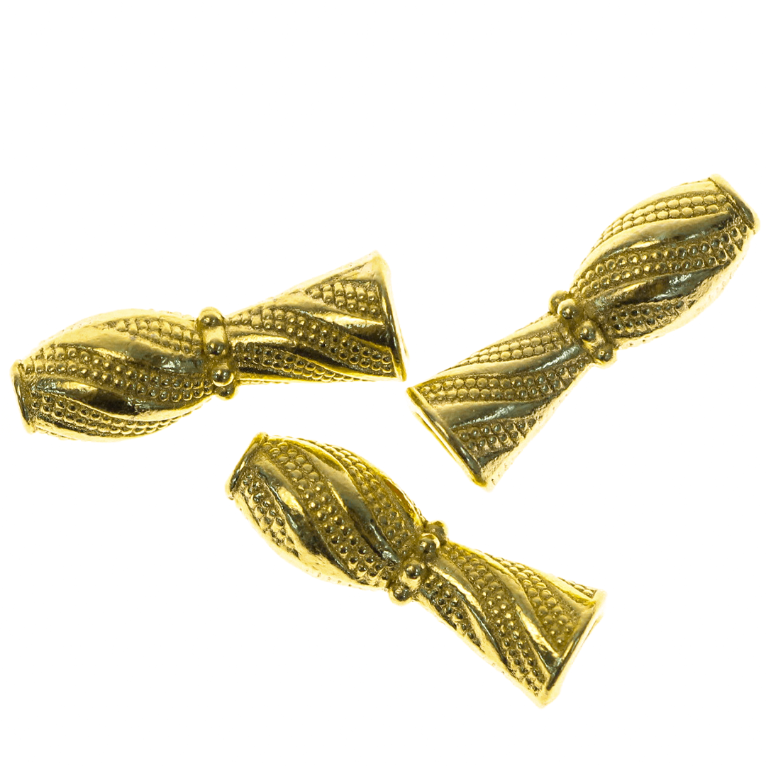 Connector, Dotted Tasbeeh Imame, Gold, Alloy, 16.5mm x 5.5mm x 1mm, Sold Per pkg of 12