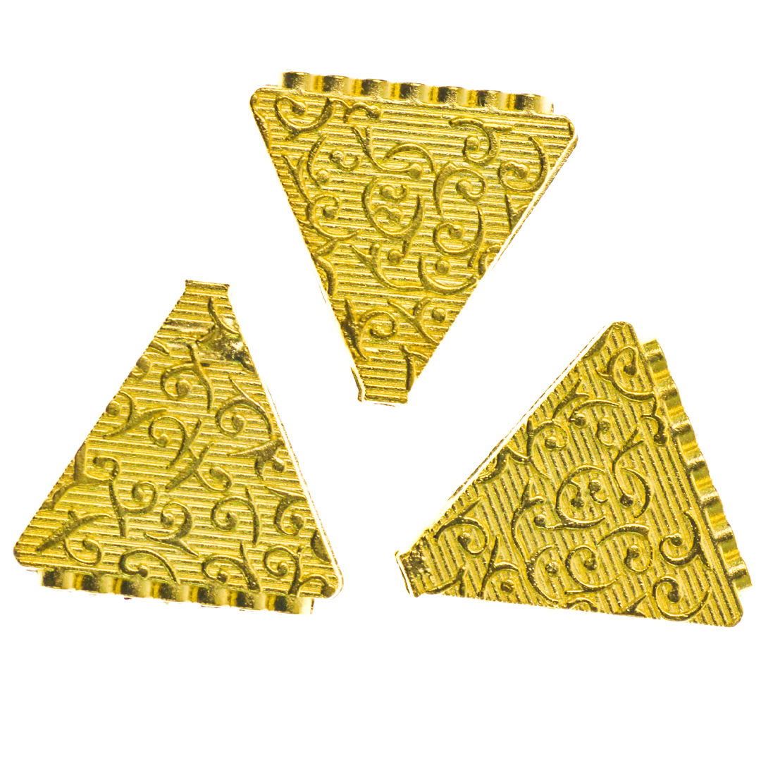 Connector, Multi Strand Fancy Cone Necklace, Bright Gold, Alloy, 25mm x 25.5mm x 3mm, Sold Per pkg of 8