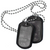 Chain, Dog Tag with Ball Chain, Silver, Alloy, 33cm x 2.2cm x 0.2cm, Sold Per pkg if 1