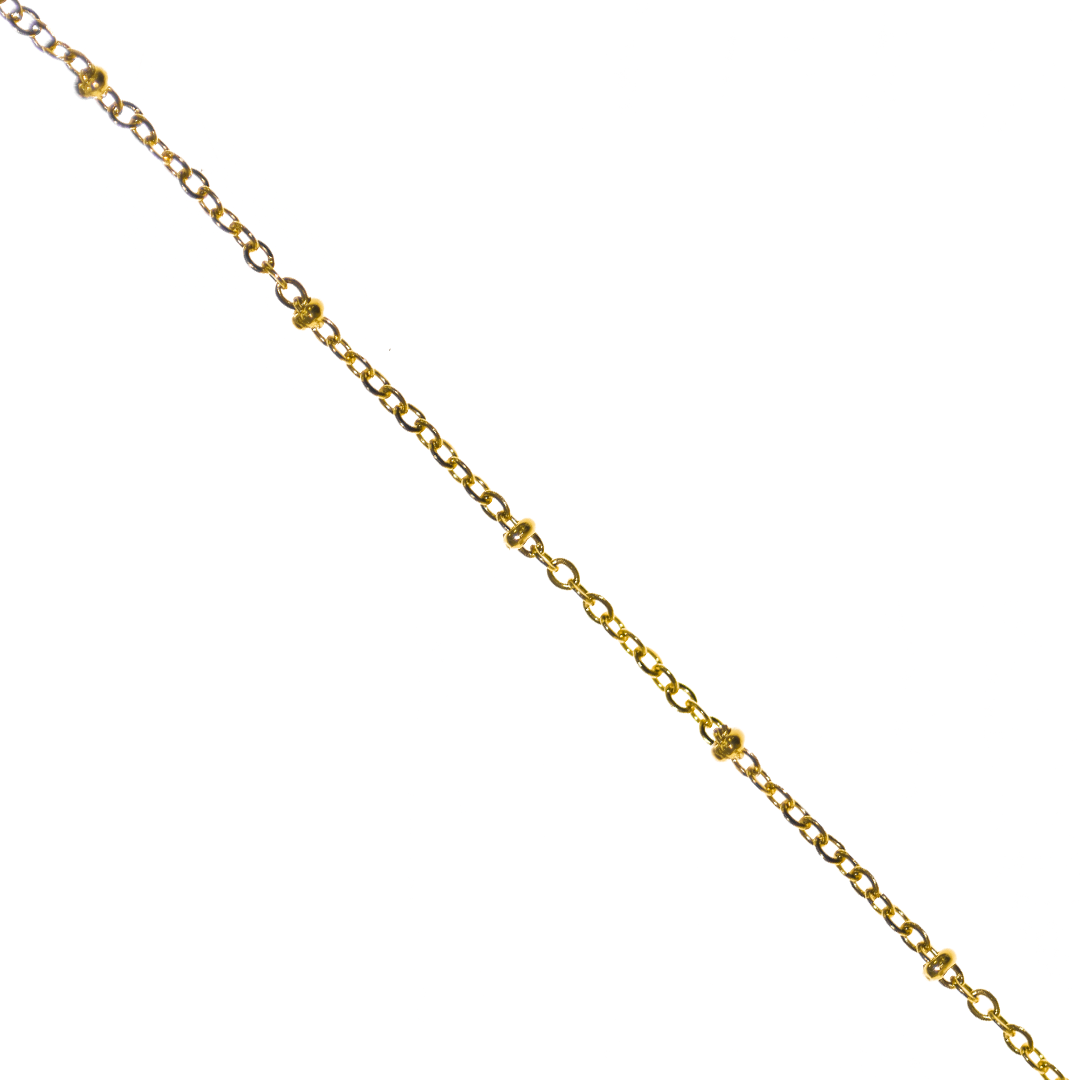 Chains, Cable Chain, Gold Plated, 2mm x 1.5mm x 0.5mm loop, Sold Per Meter
