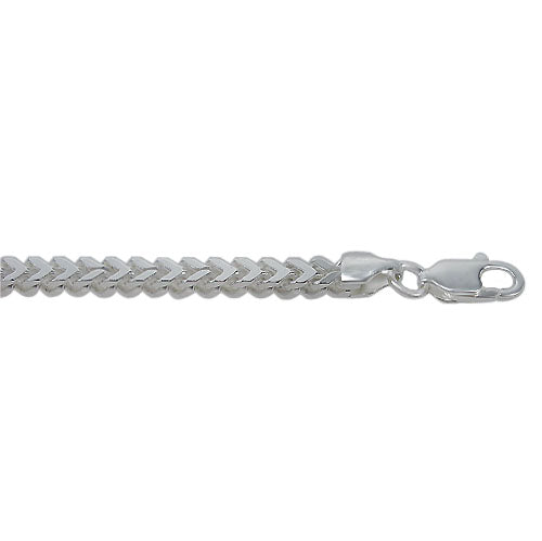 Chain, Franco Style, Sterling Silver, 18inch - 1pc