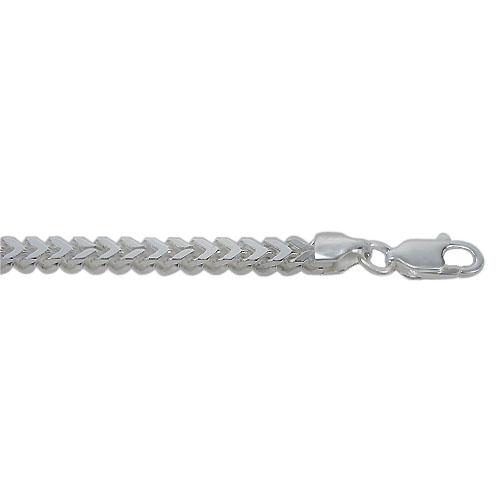 Chain, Franco Style, Sterling Silver, 20inch - 1pc
