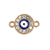 Connector,  Evil Eye Rhinestone Circle,  6pcs/bag, Available in Multiple colors