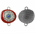 Connector, Evil Eye, Enameled & Rhinestone, 6pcs/bag, Available in Multiple colors
