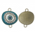 Connector, Evil Eye, Enameled & Rhinestone, 6pcs/bag, Available in Multiple colors