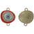 Connector, Evil Eye, Enameled & Rhinestone, 6pcs/bag, Available in Multiple colors