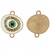 Connector, Evil Eye, Enameled & Rhinestone, 6pcs/bag, Available in Multiple colors