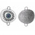 Connector, Evil Eye, Enameled & Rhinestone, 6pcs/bag, Available in Multiple colors