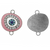 Connector, Evil Eye, Enameled & Rhinestone, 6pcs/bag, Available in Multiple colors