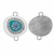 Connector, Evil Eye, Enameled & Rhinestone, 6pcs/bag, Available in Multiple colors