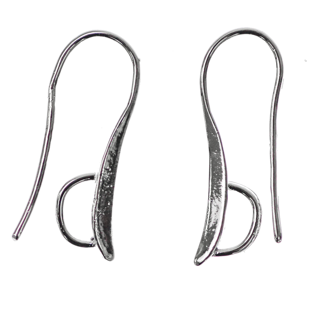 Earrings, Teardrop Ear Wire, Alloy, 22mm x 9mm x 1.2mm, Sold Per pkg of 6, Available in Multiple Colours
