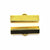 Terminators, Ribbon Crimp End, Gold, Alloy, 11mm x 16mm x 8mm, Sold Per pkg of 6