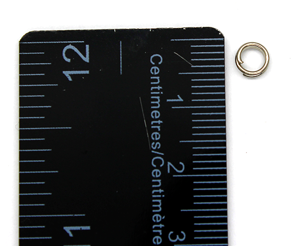 Split Rings, Silver, Rhodium, Round, 5mm, 21 Gauge, 105+ pcs